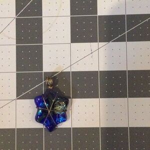 Blue and Gold Glass Pendant